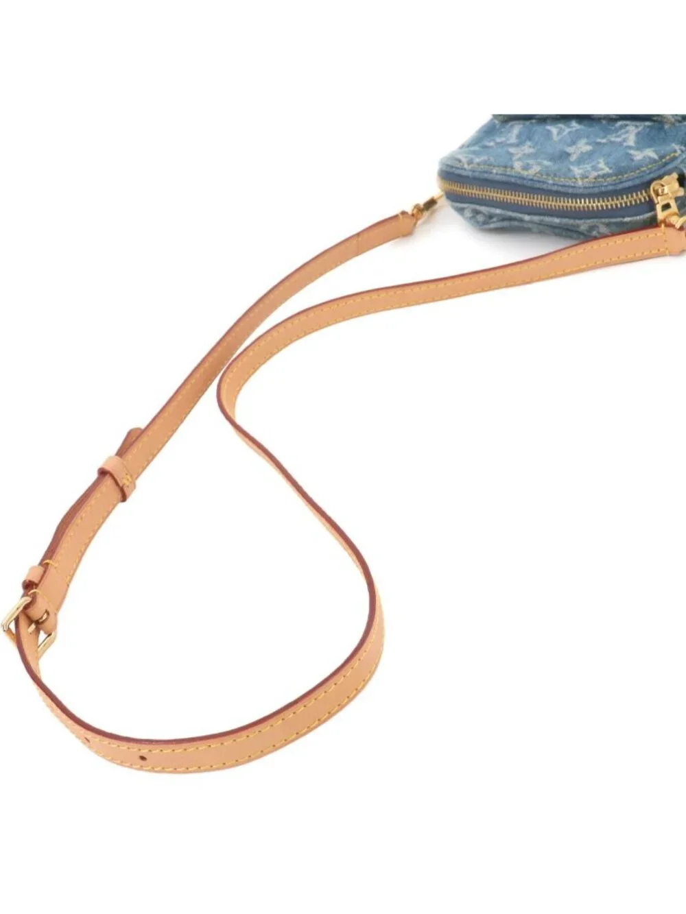 Louis Vuitton LV Remix Pochette Fairfax Shoulder Bag Monogram Denim Blue
